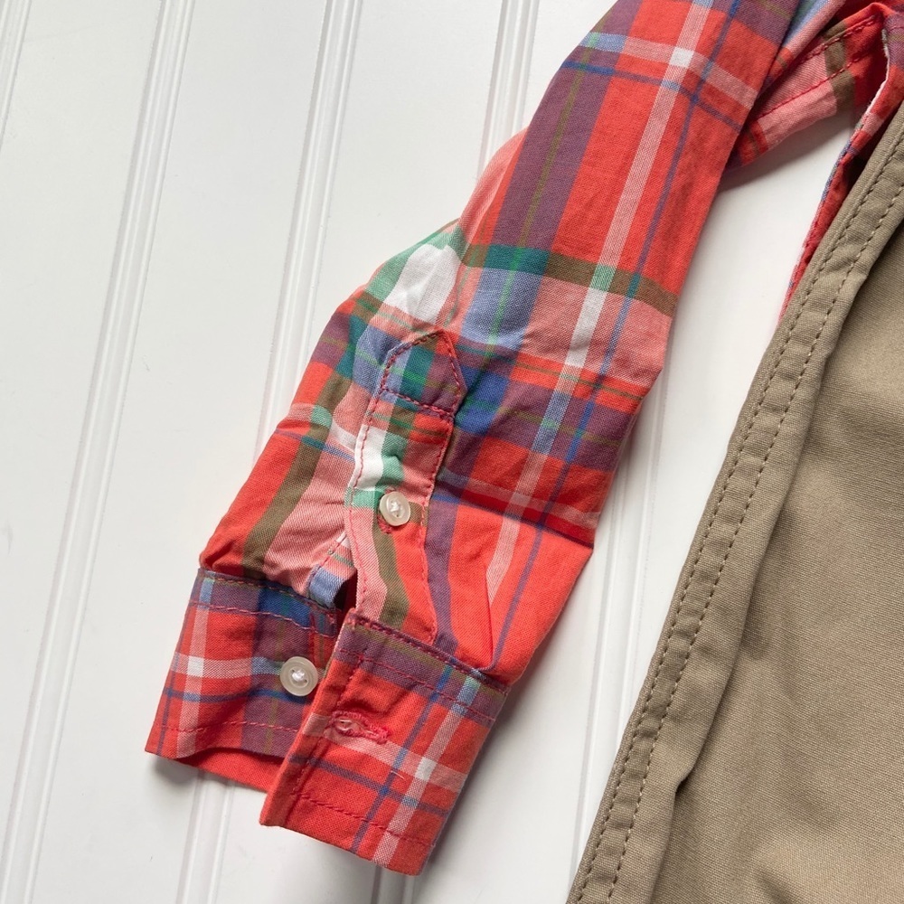 •Carter’s• plaid shirt/khaki pant set - Picture 6 of 6
